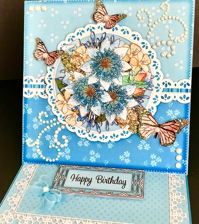 3D Easel Card Mini Kit - A Touch of Elegance - Flowers, Lace, Butterflies & Pearls by Jan Salisbury