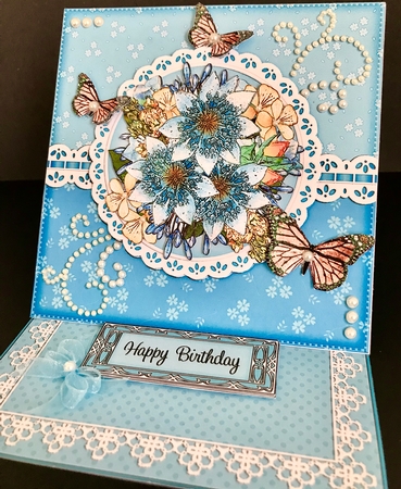 3D Easel Card Mini Kit - A Touch of Elegance - Flowers, Lace, Butterflies & Pearls by Jan Salisbury