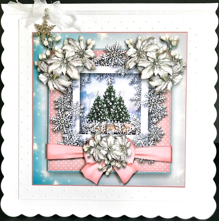 Snowflakes and White Poinsettia by Jan Salisbury