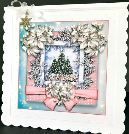 Snowflakes and White Poinsettia by Jan Salisbury