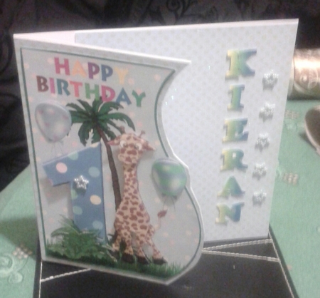 1st Birthday- Jungle Topper for Little Boy by Jane Appleton-Lowles