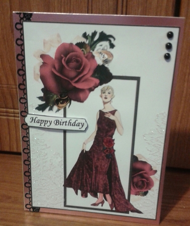 Vintage lady flappr with roses mini kit by Jane Appleton-Lowles