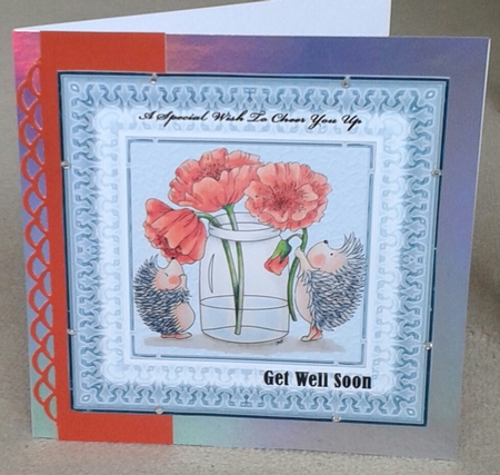 Delightful Hedgehogs and Poppies 7 x 7 Decoupage by Jane Appleton-Lowles