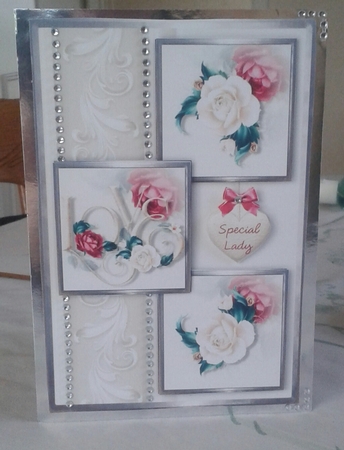 Love And Roses Three Square Quick Card by Jane Appleton-Lowles