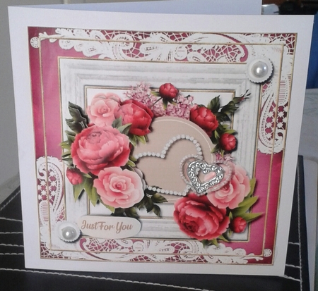 Peony Perfect Card Topper  by Jane Appleton-Lowles