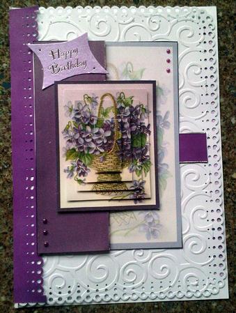 Lilac Flowers Foldback - Mothers Day by Jane Bramley