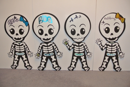 Cute skeleton bundle, boy skeleton, girl skeleton, by Jane Brooks