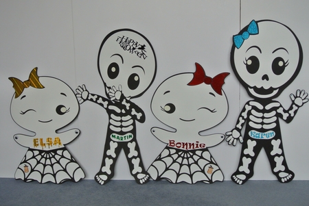 Cute skeleton bundle, boy skeleton, girl skeleton, by Jane Brooks