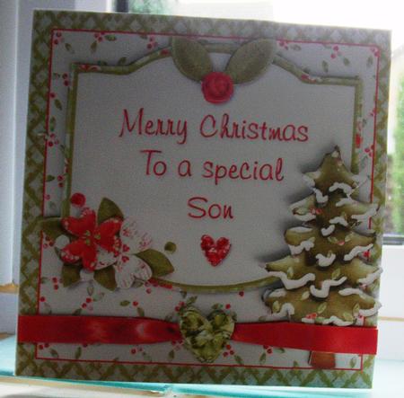 Merry Christmas to a Special Son Card Front by jane clark