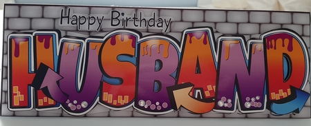 Graffiti HUSBAND large dl by Jane Craig