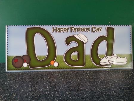 Large Dl Fathers Day Dad Bowls Card N 3D Decoupage by Jane Craig