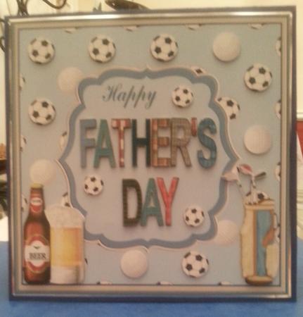 Happy Father's Day Decoupage Topper by Jane Craig