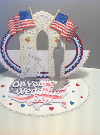 Wedding Arched Easel Card by Jane Fisher