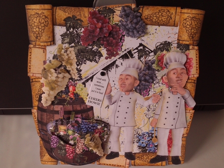 Wine Making with the Chefs Topper & Decoupage by Jane G Haxby