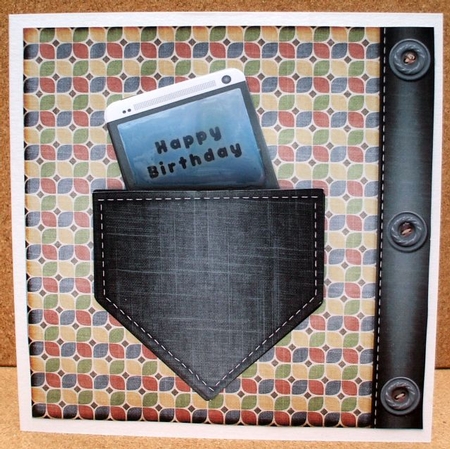 Smartphone Male Card topper 911 by Jane Halton