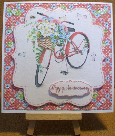 Red Bicycle with Basket of Flowers - Mixed Sentiment Mini Card Kit by Jane Halton