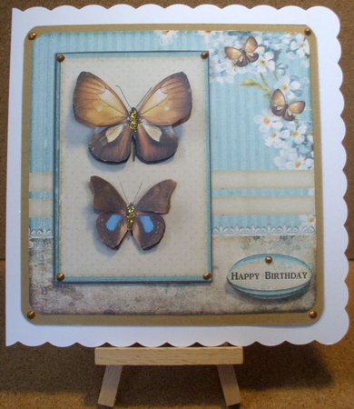 Vintage Flowers Butterflies and Lace 1252 by Jane Halton