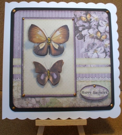 Vintage Flowers Butterflies and Lace 1253 by Jane Halton