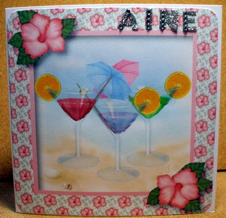 Summer Cocktails 8x8 by Jane Halton