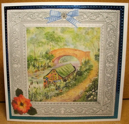 LAZY DAYS CANAL BOAT SILVER by Jane Halton