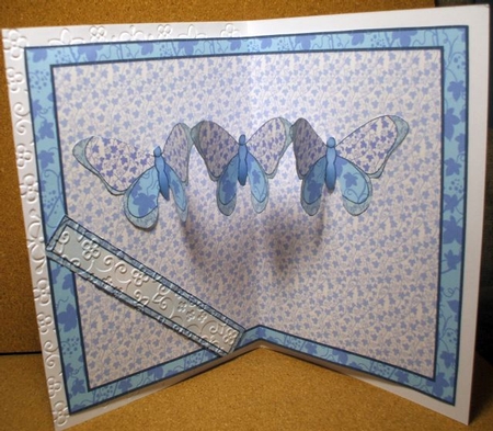 Pop-up Butterflies -  Blue patchwork by Jane Halton