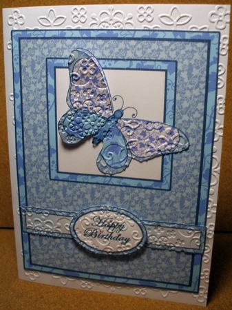 Pop-up Butterflies -  Blue patchwork by Jane Halton