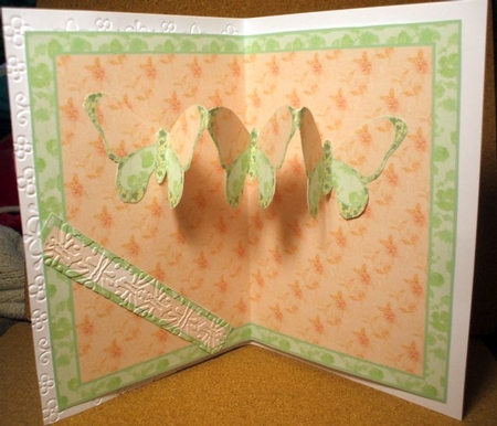 Pop-up Butterflies -  Mint & peach by Jane Halton