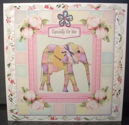 Patch Work 8 x 8 Elephant by Jane Halton