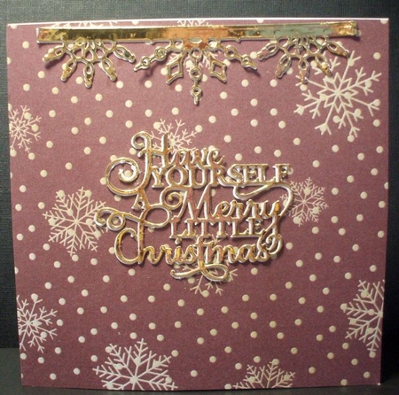 Christmas 3 Gold Dot and Snowflake by Jane Halton