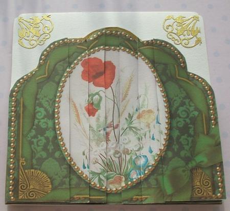 Vintage Wildflowers Ornate Scalloped Side Stacker by Jane Halton