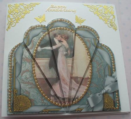 Strictly Dancing Couple Ornate Scallop Deco Stacker by Jane Halton