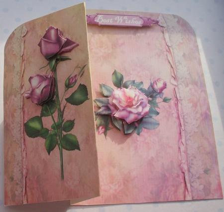 Vintage Rose Shaped Fold Back by Jane Halton