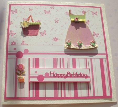 Pretty in Pinks Card Bases Square by Jane Halton