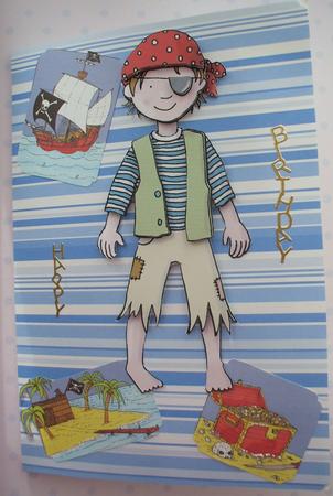 Pirate Boy Step by Step Decoupage Sheet by Jane Halton