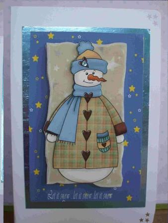 Frosty on Torn Paper by Jane Halton