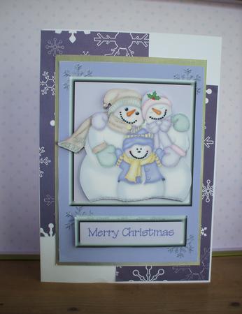 Pastel Snowmen Quick Card by Jane Halton