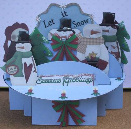 Snowmen Shelf Card by Jane Halton
