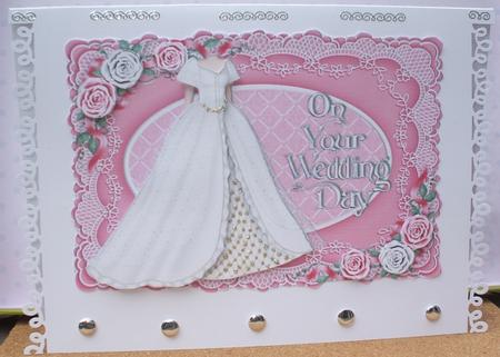Wedding Dress Card Topper by Jane Halton