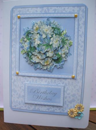 Floral Pomander on Lace - Birthday or Anniversary by Jane Halton
