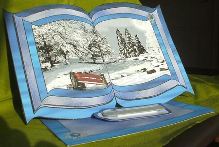 Moonlight Winter Park 3D Book Easel Card Kit by Jane Halton
