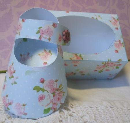 Shabby Chic Baby Shoe Kit with Box by Jane Halton