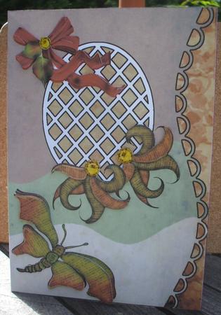 Scalloped S Edged Card - Autumn Bliss by Jane Halton