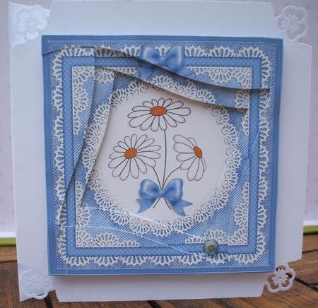Denim and Daisies Wavy Spiral Side Stacker by Jane Halton