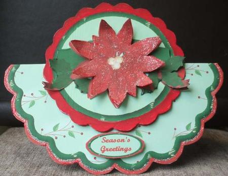 Poinsettia with Robbon by Jane Halton