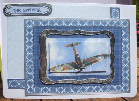 The Spitfire Pyramid Card Front by Jane Halton