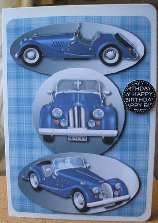 Blue Classic Car - Morgan + Easy Layers by Jane Halton