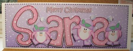 Xmas Large Dl Sara Quick Card N 3D Decoupage by Jane Halton