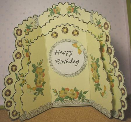 Triple Layer Gatefold - Spring Flowers by Jane Halton