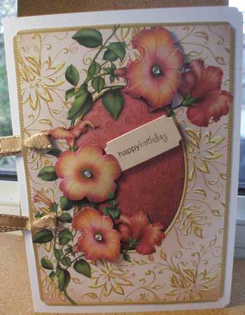Fantasy Petunias & Gilded Frame by Jane Halton