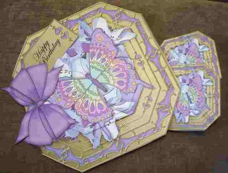 3D Butterfly & Flowers Pyramage Octagonal Floral Mini Kit by Jane Halton